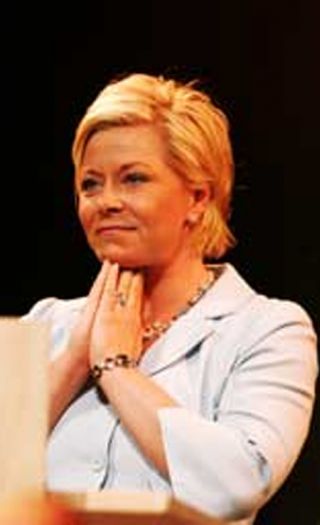 Blir Siv Jensen finansminister? KrF har gjort krav på denne statsrådposten.