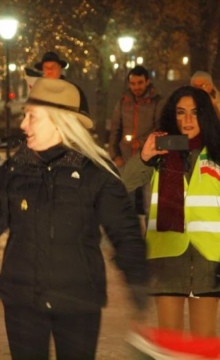 Anna Bråten holdt en kort appell
