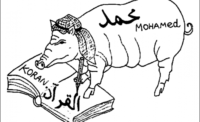Muhammed-karikaturen som fremkom på Dagbladets forside 03.02.10. (Illustrasjon: Tatiana Soskin)