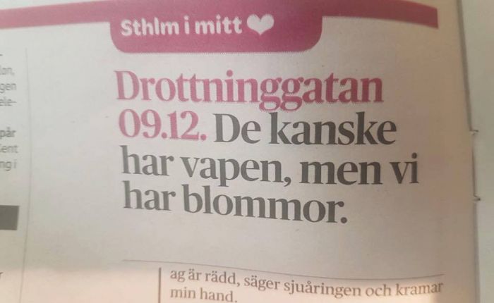 Har mediehyklerne ingen nedre grense? Bekjempe muslimterror med blomster?